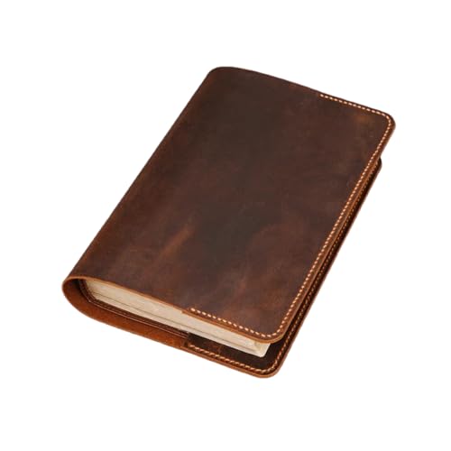 Personalised Bible Cover Made of Full Leather, Vintage Style Book Cover with Optional Laser Engraving, Handmade Leather Case with Optional Pen Pocket, Christian Gifts, Christening Gift