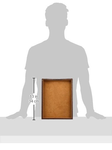 Dacasso Crocodile Embossed Leather Double Letter Trays, Brown (A2020)