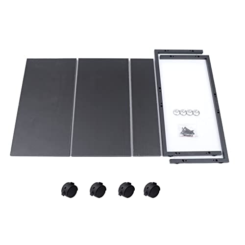 anezdbozr Computer Tower Stand, 2-Tier CPU Stand, Computer Carts & Machine Stands, with Lockable Wheels Most Desktop/Tower Computers (Black)