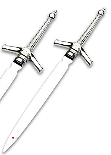 I LUV LTD Letter Opener 18cm Pewter Handle Scottish Claymore Sword Design