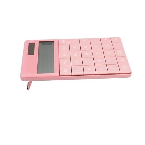 NSUQOA 12 Digit Desktop Calculator Large Big Buttons Financial Business Accounting Tool Battery and Solar Power with Stand