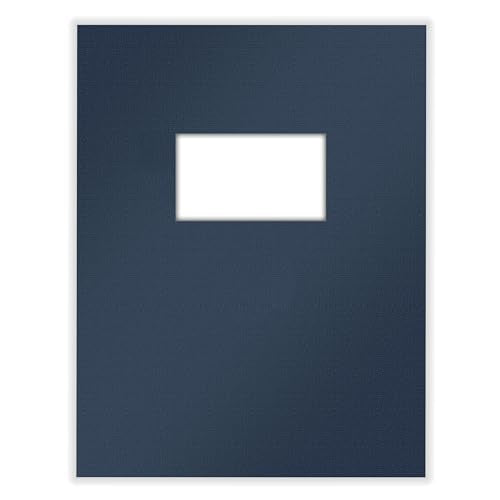ComplyRight Tax Presentation Report Covers, Two Piece, Single Window, Navy Blue, 8-1/2" x 11", Pack of 100 Cover Sets
