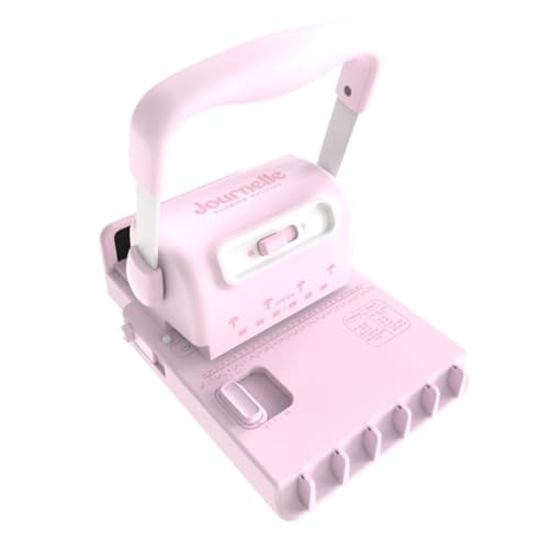 Journelle Duo Bind Machine 2-in-1 Pink Binding Machine | Book Binding | Compatible with 2:1 to 1" Binders, Spirals | Disc and Spiral Binding Machine