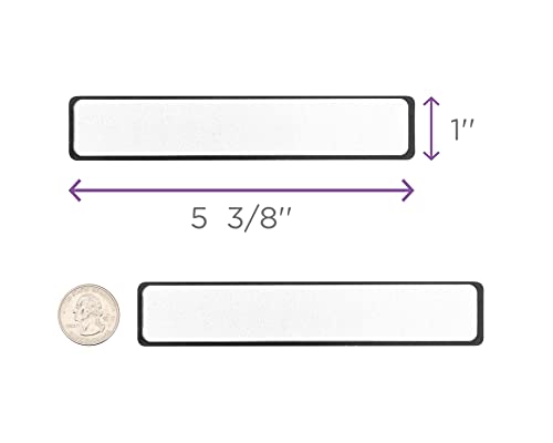 Carstens Adhesive Sticker Labels, 5 3/8” x 1”, Binder Labels for 1” Ring Binder Spines, Roll of 200, White, 4 Pack