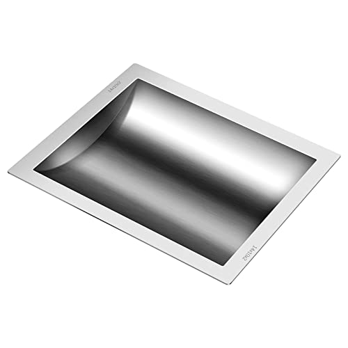 Hasopy Drop-in Deal Tray 304 Stainless Steel Cash Window Embedded Trading Tray for Gas Stations, Cash Register Window, Ticket Window,14" (L) X 10" (W) X 2" (D)