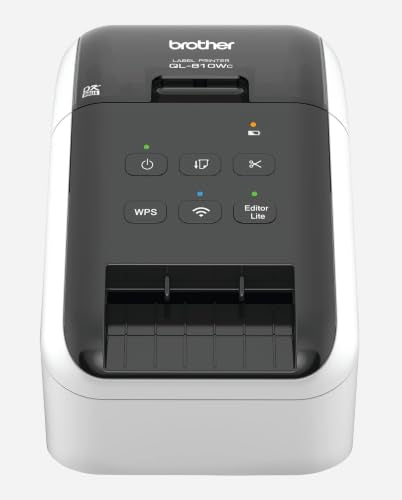 Brother QL-810Wc Professional Printer with USB and WiFi connectivity, Ultra-Fast up to 110 Labels per Minute with Standard Address in Monochrome, Black & Red Printing Available
