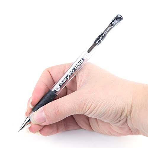 Pentel Arts Hybrid Technica 0.6 mm Pen, Fine Point, Black Ink, Box of 12 (KN106-A)
