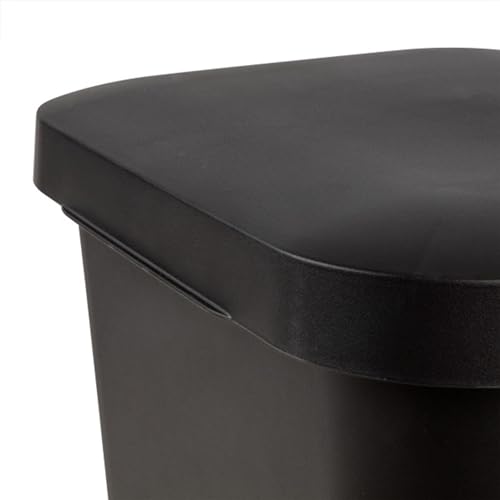 Sterilite Rectangular Step On Kitchen Wastebasket, 11.9 Gal, Black, 16 Pack