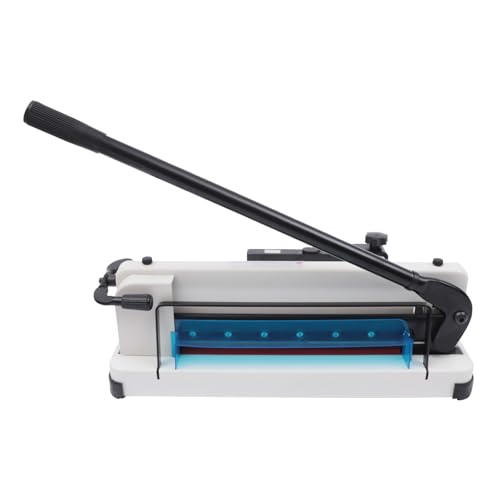 400-Sheet Guillotine Paper Cutter, Heavy Duty Paper Stack Cutter with Safety Lock and Shield, Hss Sharp Blade Manual Paper Trimmer - 1.57in Cutting Thickness