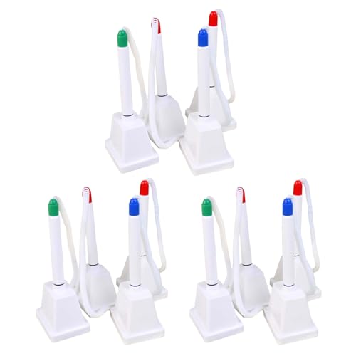 APGLSXY 12 Pieces Counter Service Pen Pen Smooth Neutral Desktop with Base for Bank Desks Hotel Weddings
