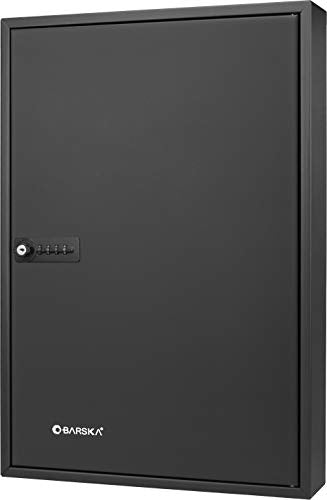 BARSKA Steel 100 Key Safe Cabinet with Combination and Key Lock Box