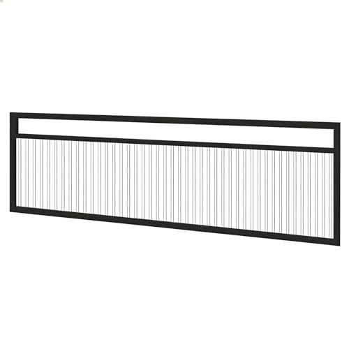 AVSMGP Black 3,100CM/39INCH, Table Top Privacy Partition, Modern Iron Countertop Screen Partition- Free Standing Privacy Screen Table Top for Restaurant Workstation Office Bar Hotel