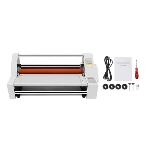 Laminator Machine 13.78 Inch, 700W Hot and Cold Roll Laminator, Adjustable Thermal Laminating Machine w/Digital Temperature Control, Single/Double Sided Lamination for Photo/Poster/Document