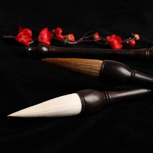Chinese Caligraphy Brush, Sumi Drawing Brush, Chinese Calligraphy Brush Black Sandalwood Pen Rod Sumi Drawing Brush Watercolor Sumi Painting Brush Pens Calligraphy Pens