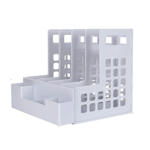 BDPP Storage File Rack File Rack Simple Desktop File Holder Office Supplies Storage Multi-Layer File Sorter with 4 Vertical Compartments School Home Office Folder (Color : B)
