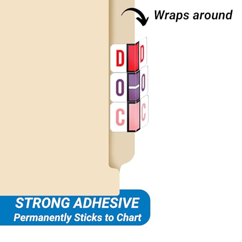 Alphabet Labels for File Folders, A to Z Plus Mc Refill Kit, Doctor Stuff, 2034 Labels, POS 3400 - POAM Alpha Stickers Series, Medical Chart Color Code Labels
