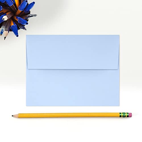 LUXPaper A2 Invitation Envelopes | Peel & Press | 4 3/8" x 5 3/4" | Baby Blue | 80lb. Text | 500 Qty