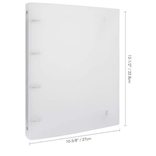 10 PCS A4 4 Ring Binder Cover Clean Transparent Soft PVC for Refillable Notebook Shell withMatte surfaceforStamp & Die Storage Overall Size（Folded 27x32.8x4cm/ 10.6x12.9x1.6inch