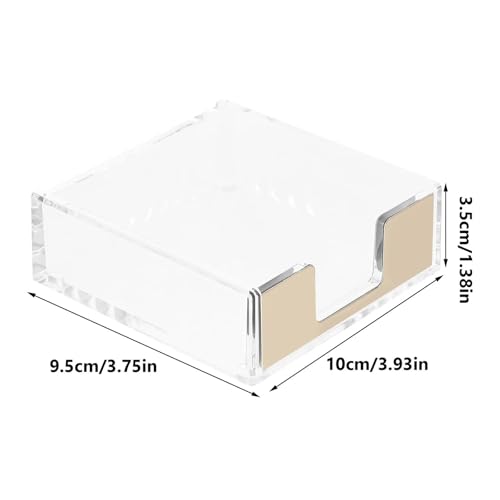 Xuanqiu 3Pcs Acrylic Memo Pad Holder Desktop Organizer for Notes Business Cards Paperclips