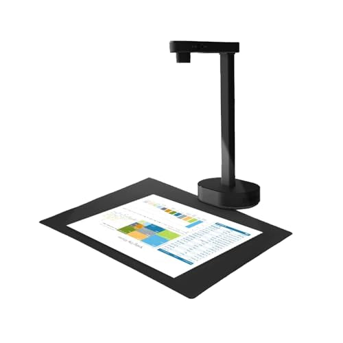 Portable Document Scanner Camera,16MP Book Document Camera With Deskewing,Capture Size A4,OCR Book Scanner For Remote Lessons Office And Education,Compatible with Windows & mac(Size:18 million pixels)
