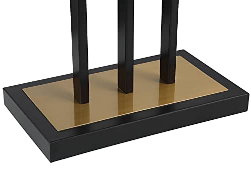 Possini Euro Design Acadia 71" Tall Black and Warm Gold 3-Light Floor Lamp