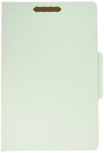 Pendaflex Classification Folders - Standard, 1 Divider, 2" Embedded Fasteners, Legal Size, Light Green, 10 per Box (17175EE)