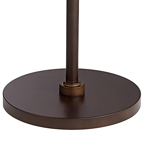 Possini Euro Design 71 1/2" Tall Blue Drum Bronze Downbridge Arc Floor Lamp