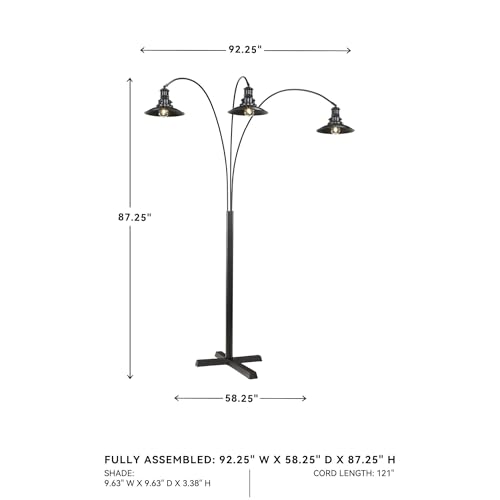 Signature Design by Ashley Sheriel 3-Arm Arc Floor Lamp for Living Room