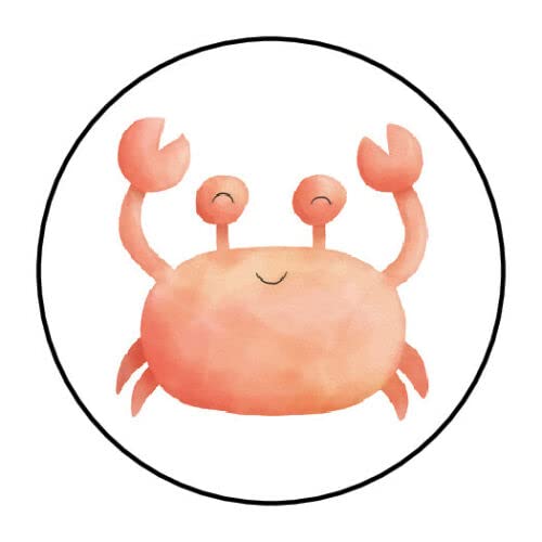 Crab Sea Ocean Envelope Seals Labels Favors 1.5" Round Stickers (1000)