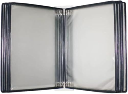 NIKAIDD Wall Mounted Reference System, A3 Size Paper Document Folder,10 Pages File Organizer,Wall Hanging Units Flip (Black W28.74xH17.72in)