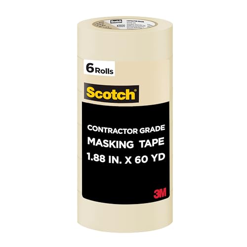 Scotch Painter's Tape Contractor Grade,1.88 in x 60.1 yd Rolls, 6 Pack