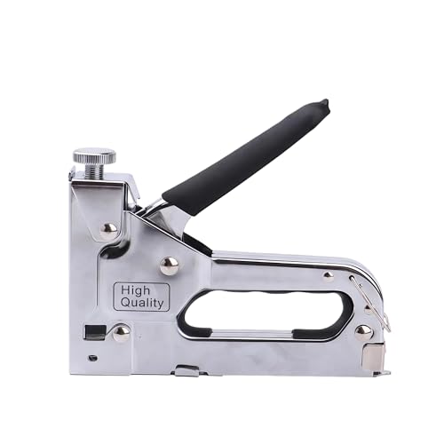 Professional Manual Staple Gun with 1900 Nails (1000 Door Nails + 900 Mixed U-Shaped Nails) - Ergonomic Heavy Duty Stapler for Woodworking, Home DIY & Furniture Repair 1pcs