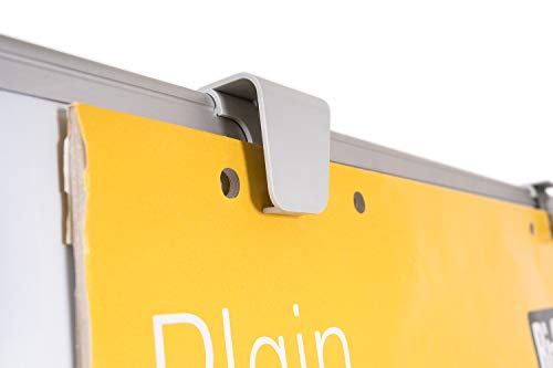 BoardsPlus Flipchart Easel, Grey Tripod and Aluminium Frame, Magnetic Whiteboard with Adjustable Height, 70 x 100 x 180 cm