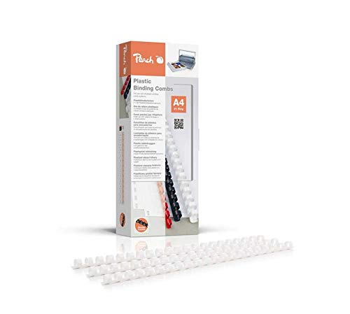 Peach Binding Combs 10mm, 65 A4 Sheets, White