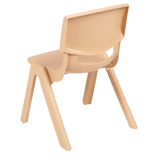 Flash Furniture Whitney 4 Pack Plastic Stackable School Chairs with 10.5" Seat Height, Assorted Colors