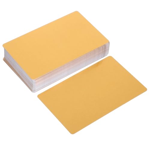 200pcs Blank Aluminum Business Cards Engraving DIY Metal Name Cards Gold 8.6x5.4cm