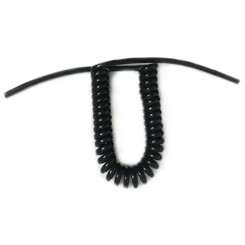 Coiled Power Cord 2 Core 2.5mm 8mm OD 2.5M 5M 7.5M Retractable Spring Cable