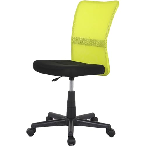 Iris Plaza H-298F Office Chair, Desk Chair, Mesh, Breathable, Lumbar Support Bar, Stepless Elevation, 360° Rotation, Compact, Green