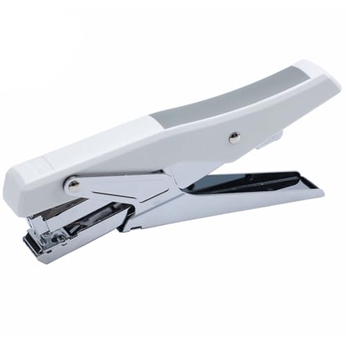 Portable Desktop Staplers,Handheld Stapler Metal and Plastic Less Effort Stapler Suitable for 24/6 or 26/6 mm Staples Business Stapler (Color : White Set-d)
