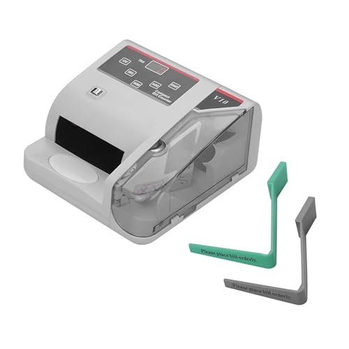 Qiokoith Portable Mini Money Counter – Universal Banknote Counting and Counterfeit Detection Machine (Magnetic, and Watermark Detection)