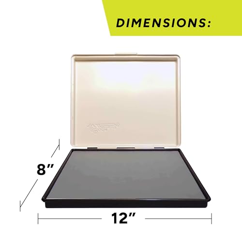 Infusion 8" x 12" Extra Large Industrial Stamp Ink Pad, Your Go to Large Stamp Ink Pad for Bright Color, Even Coverage and Durability, Dry (No Ink) Stamp Pad