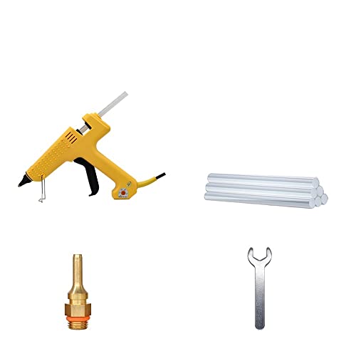 LIBODD Hot Glue Gun Professional 250W Hot Melt Glue Gun Adjustable Temperature High Power Silicone Gun Set Using 11MM Glue Stick 2.0MM Copper Nozzle for DIY Arts, Crafts and Quick Repairs(Set-2)