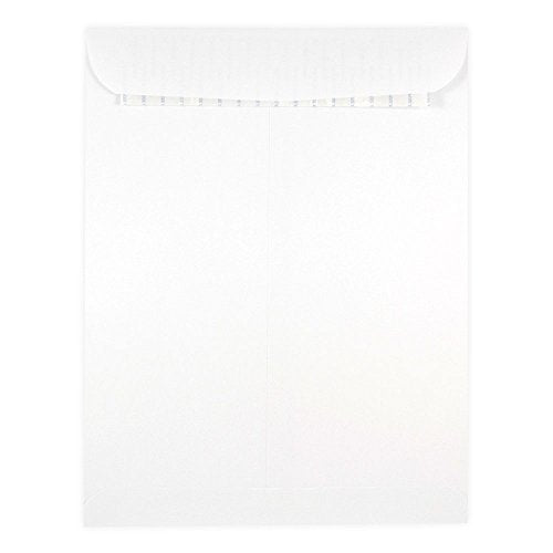 JAM PAPER 9 1/2 x 12 1/2 Open End Catalog Commercial Envelopes with Peel and Seal Closure - White - Bulk 250/Box