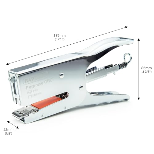 Rapesco 1626 Porpoise ONE Bypass Stapling Plier, 45 Sheet Capacity, Chrome