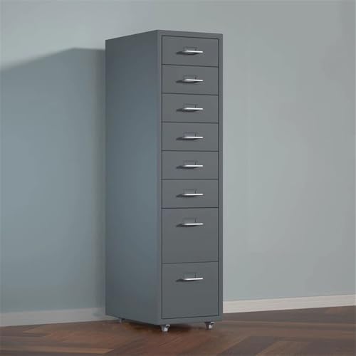 CAOJLjiaxiang-2012 File Cabinet 8 Layers of Large-Capacity Metal File Cabinet Multifunctional File Data Organizing Cabinet Office Storage Drawer Cabinet Office Cabinet(Gris)