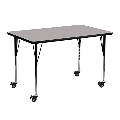 Flash Furniture 18x24 in Rectangular Activity Table, Gray