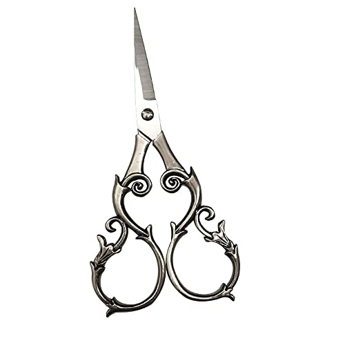 DSWMY Craft Scissors, Retro Style Craft Scissors Antique Stainless Steel Cutter for Embroidery Cross Stitch Sewing and Needlework