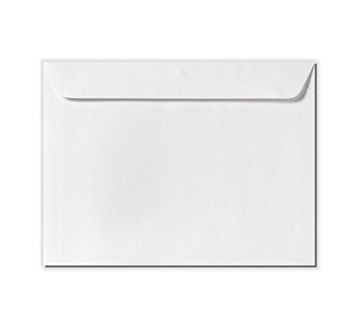 LUXPaper 9 x 12 Booklet Envelopes | White Linen | 80lb. Text | 50 Qty