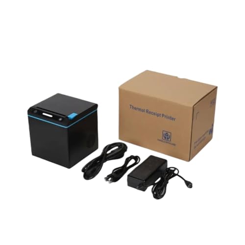 OFKSEWP Thermal Receipt Printer Compatible with Food Delivery Platforms, 300mm/s Print Speed, Supports 58mm and 80mm Paper, USB LAN WiFi Connectivity, Connects Up to 7 Devices