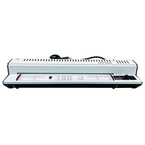 Yokoma Thermal Laminating Machine, 0.04'' Thickness and 12.6' Width, with 4pcs Rubber Roller, All Metal A3 Hot Cold Photo and Poster Laminator for Home Office School Use with Reverse Function
